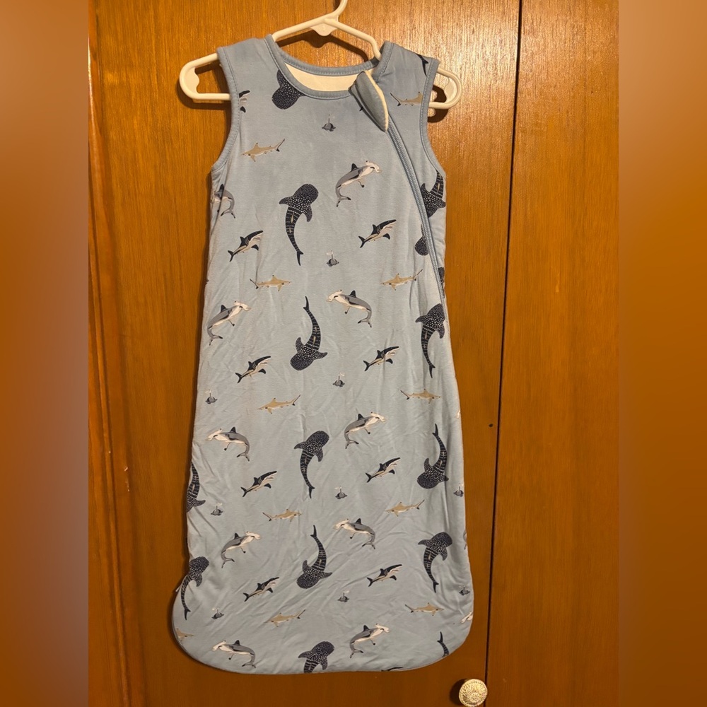Kyte BABY Light Blue Stream Shark Pattern Sleep Sack